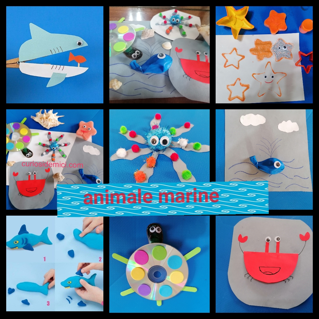 Animale marine - craft din materiale reciclate